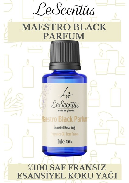 MAESTRO BLACK PARFUM Esansiyel Koku Yağı Buhurdanlık Yağı Difüzör Hobi Esansı Oda Ortam Kokusu 10ml