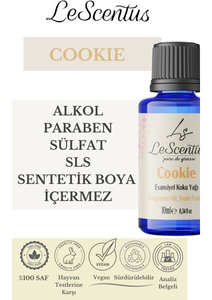 Cookie Esansiyelkokuyağıbuhurdanlık Difüzör Mum Sabun Hobi Esansıhavanemlendirici ODAKOKUSU10ML modelleri