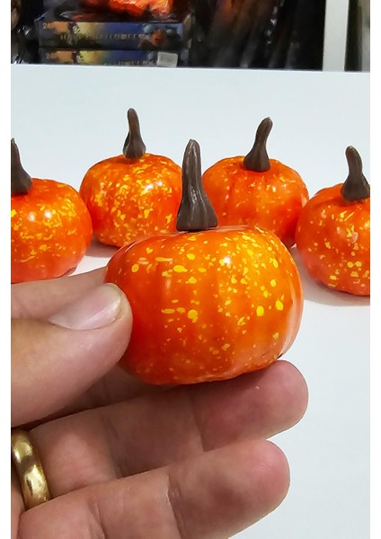 Halloween Balkabağı Figür Süs 5cm - 5 Li Set Cadılar Bayramı Kabak Figür Masa Süsleri 5 Adet fiyatları