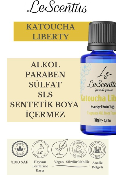 Katoucha Lıberty Esansiyel Koku Yağı Buhurdanlık Yağı Difüzör Hobi Esansı Oda Ortam Kokusu 10ml modelleri