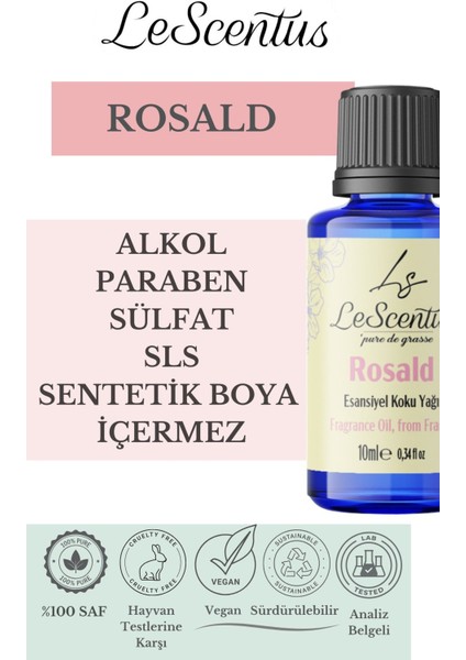 ROSALD Esansiyel Koku Yağı Buhurdanlık Yağı Difüzör Hobi Esansı Oda Ortam Kokusu 10ml modelleri