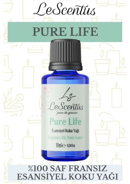 Pure Life Esansiyel Koku Yağı Buhurdanlık Yağı Difüzör Hobi Esansı Oda Ortam Kokusu 10ml
