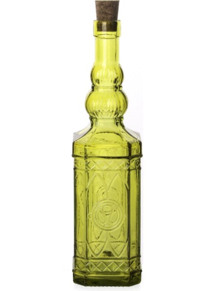 Yeşil ve sarı renkli 700 ml yağ şişesi, 7 parça, şık ve kullanışlı tasarım