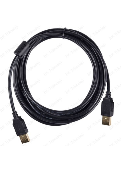 USB 2.0 Erkek-Erkek Data Şarj Kablosu - 3 Metre