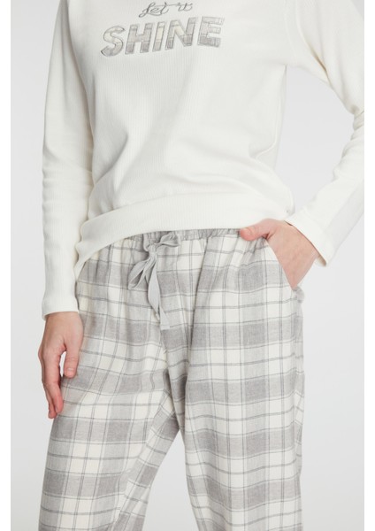 Kadın Uzun Kol Pamuklu Kışlık Pijama TAKIMI11253