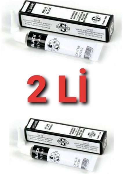 Kontur Boyası 25 ml Siyah 2'li