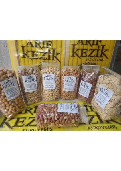 3500GR. 7'Lİ PAKET LÜKS KARIŞIK KURUYEMİŞ AİLE PAKETİ