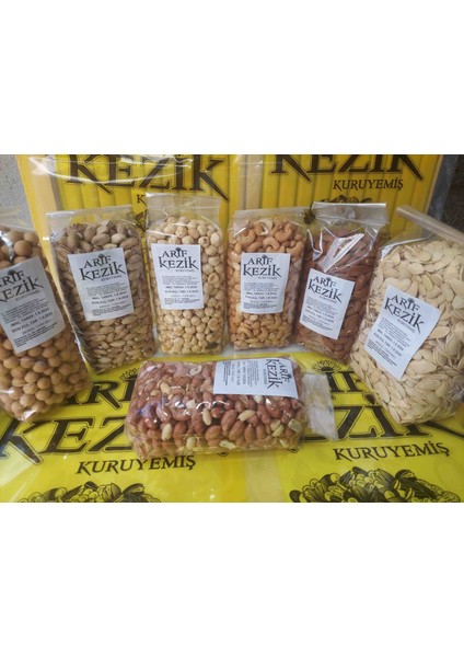 3500GR. 7'Lİ PAKET LÜKS KARIŞIK KURUYEMİŞ AİLE PAKETİ