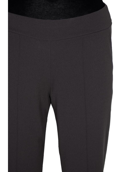 Kadın Hande Krep Kumaş Astarsız Lastikli Siyah Pantolon fiyatları