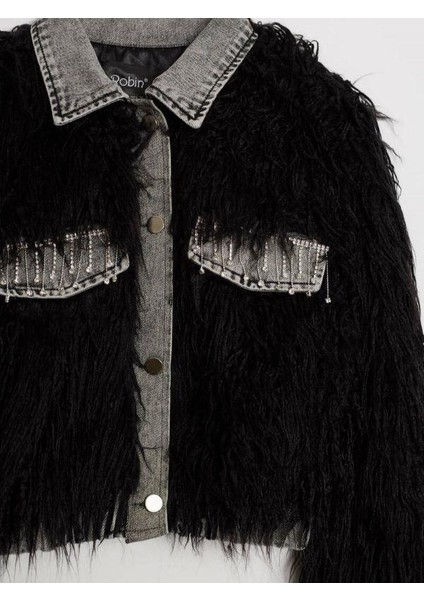 99444 Taşlı Peluş-Jean Mont Siyah fiyatları