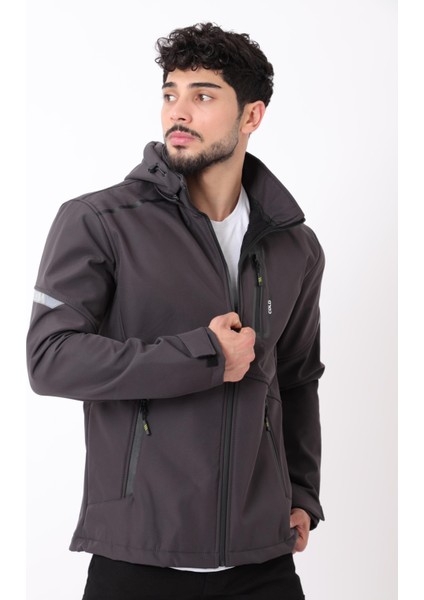 Reflektörlü Çıkarılabilir Kapüşonlu Softshell Mont Bl 1701_50388