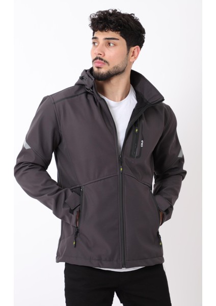Reflektörlü Çıkarılabilir Kapüşonlu Softshell Mont Bl 1701_50388