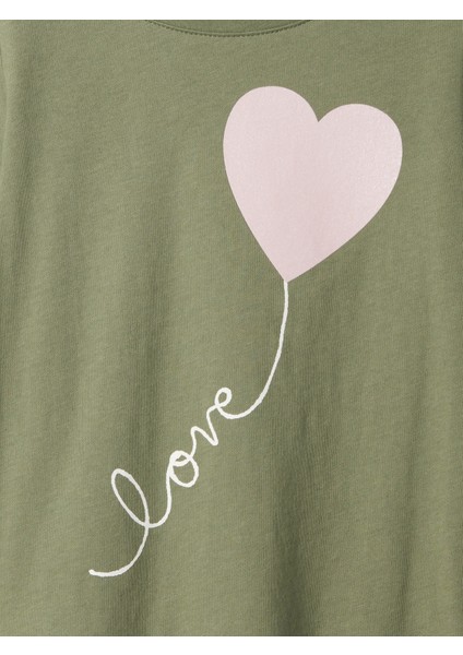 Kız Bebek Haki %100 Pamuk Gap Logo Grafikli T-Shirt fiyatları