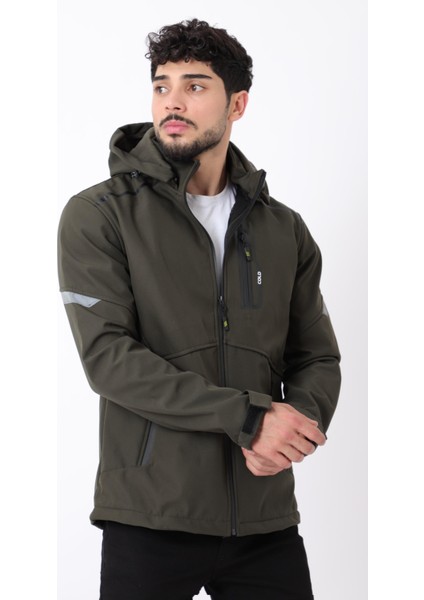 Reflektörlü Çıkarılabilir Kapüşonlu Softshell Mont Bl 1701_50388