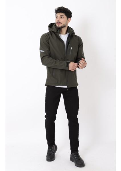 Reflektörlü Çıkarılabilir Kapüşonlu Softshell Mont Bl 1701_50388