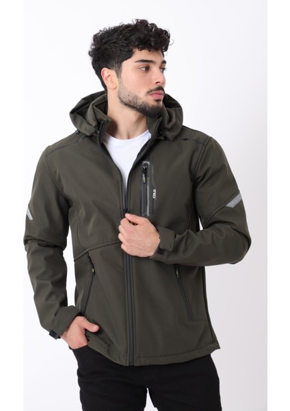 Reflektörlü Çıkarılabilir Kapüşonlu Softshell Mont Bl 1701_50388