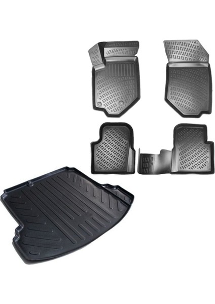 Toyota Auris 2007 Araca Özel Üretim 3D Havuzlu Paspas Ve Bagaj Havuzu