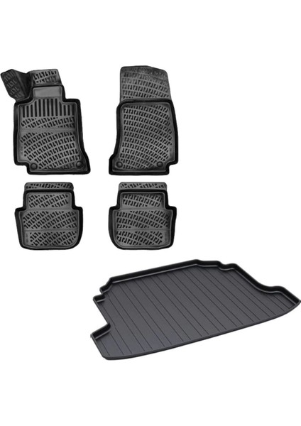 Ford Fiesta 2007 Araca Özel Üretim 3D Havuzlu Paspas Ve Bagaj Havuzu