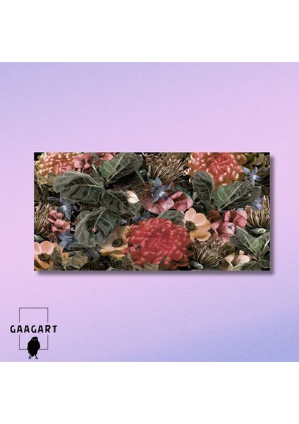 Panoramik Kanvas Duvar Tablosu Karışık Bitkiler Dizaynı modelleri