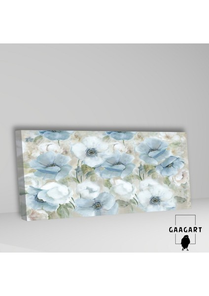 Panoramik Kanvas Duvar Tablosu Soft Pastel Mavi Flower fiyatları