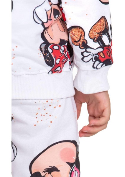 Minnie Mouse Desenli Çocuk Eşofman Takımı Beyaz fırsatları