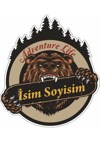 Kişiye Özel 4X4 Offroad Adventure Kamp Karavan Sticker 02146