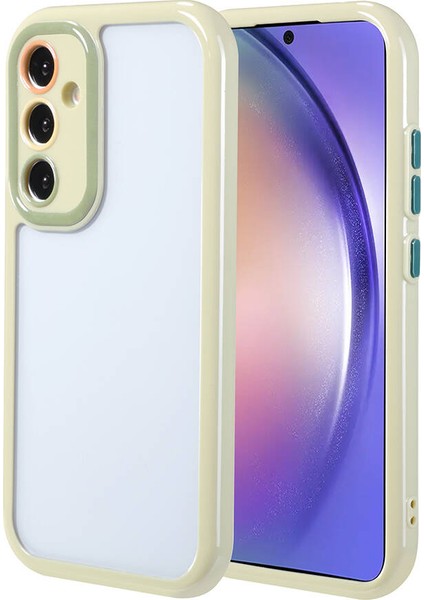 Galaxy A54 Kılıf Kamera Korumalı Renkli Kenar ve Çerçeve Tasarımlı Vitamin Kapak