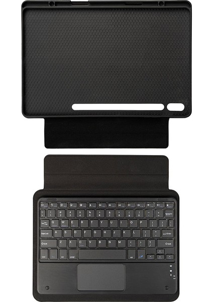 Samsung Galaxy Tab S9/ S10 Border Keyboard Bluetooh Bağlantılı Standlı Klavyeli Tablet Kılıfı