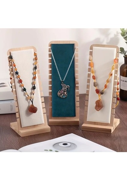 2 Li Dekoratif Ahşap Takı Organizer Stand Kolye Bileklik Aksesuar Düzenleyici indirimleri