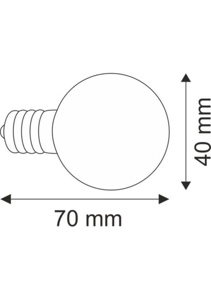 43-0400 Helios 1W E27 Top Gece Lambası Kırmızı (10ADET)