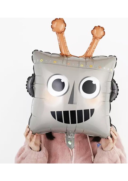 Robot kafası folyo balon 66 cm