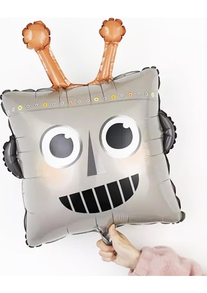 Robot kafası folyo balon 66 cm modelleri