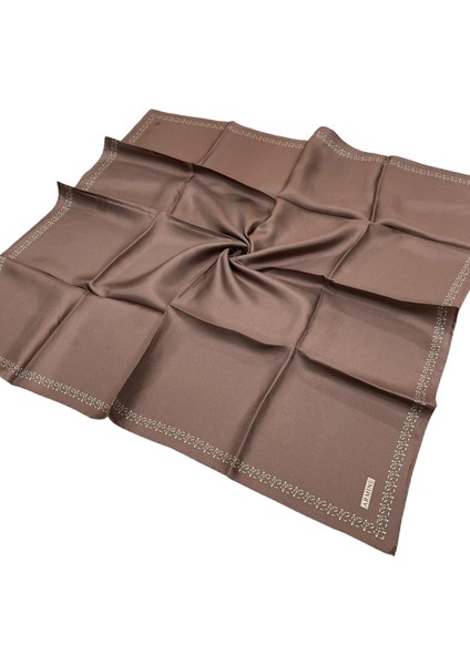 Armine İpek Eşarp 2025 Kış - 9260-34 Kahve Twill
