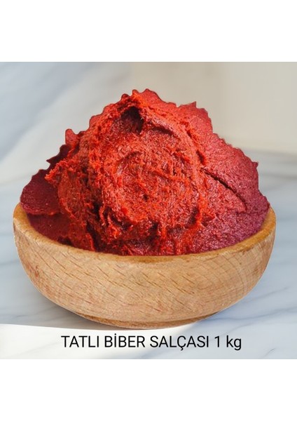 Doğal Gurme Serisi Tatlı Biber Salçası, Doğal Ev Yapımı. Güneşte Kurutulmuş 1kg