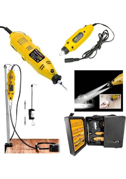 405 Parça 600 W Çift Makinalı Devir Ayarlı Gravür Oyma