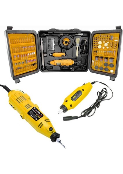 405 Parça 600 W Çift Makinalı Devir Ayarlı Gravür Oyma