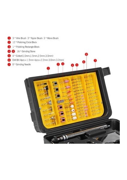 405 Parça 600 W Çift Makinalı Devir Ayarlı Gravür Oyma