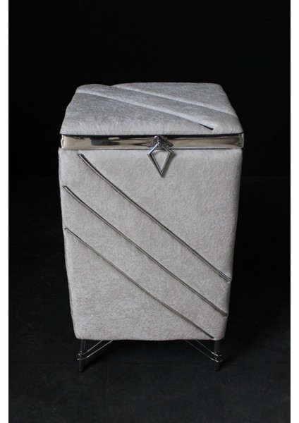 Büyük Boy Çapraz Metal Dilimli Çeyizlik Çamaşır Sepeti, Ahşap, 16 L, Bej modelleri