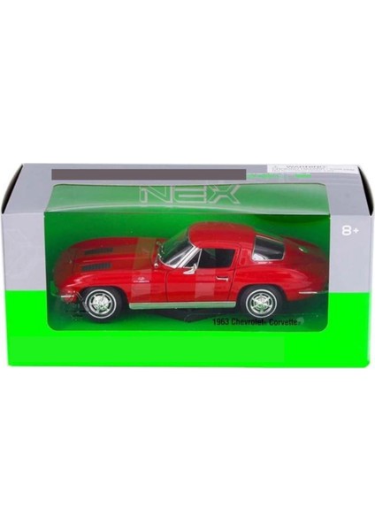 Nex Models 24073W 1963 Chevrolet Corvette 1:24 Die Cast Metal 8+