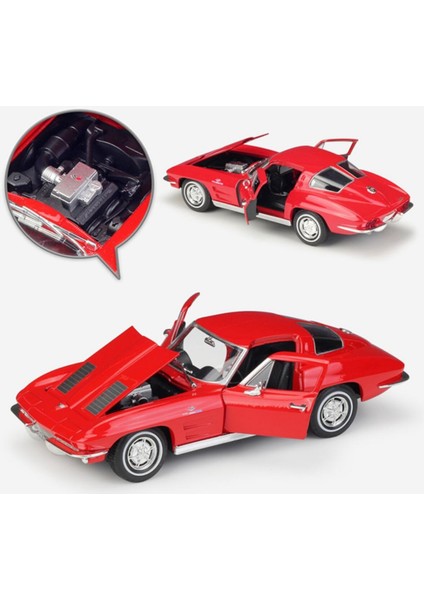 Nex Models 24073W 1963 Chevrolet Corvette 1:24 Die Cast Metal 8+ fırsatları