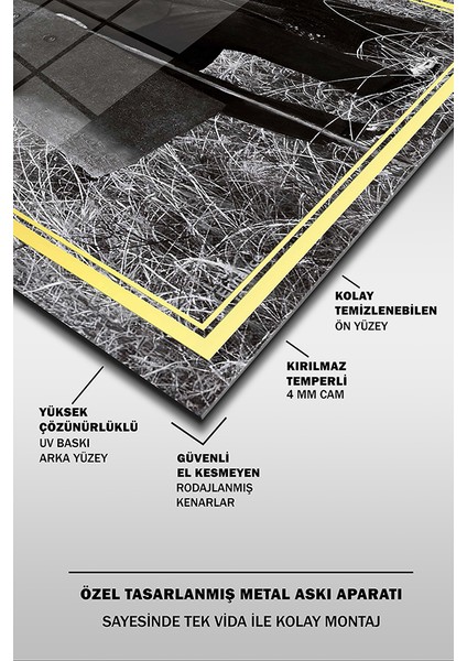 Atatürk Paltolu Siyah Beyaz 2 Dikey Cam Tablo fırsatları