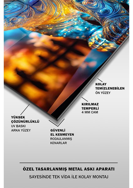 Camdan Ayı Kare Cam Tablo fırsatları