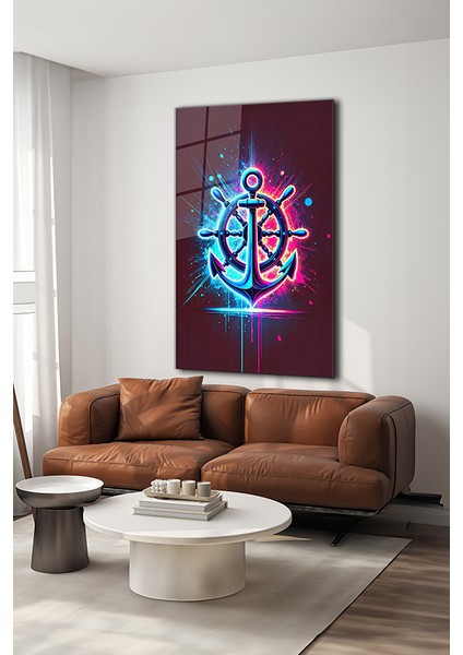 Dümen ve Çapa 2 Dekoratif Dikey Cam Tablo modelleri