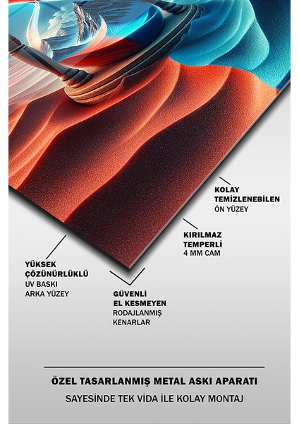 Modern Kum Saati 2 Dikey Cam Tablo fırsatları