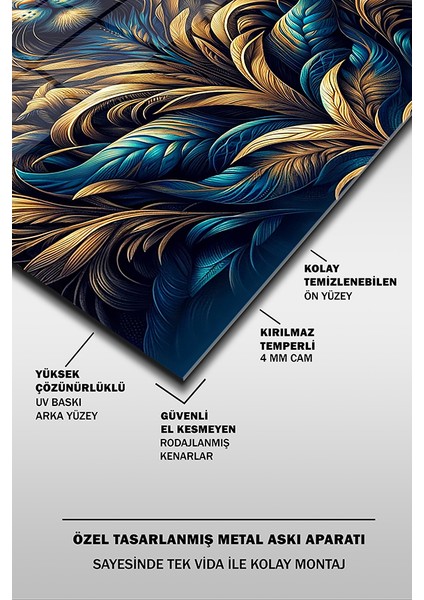 Ihtişamlı Kedi Portre 3 Modern Dikey Cam Tablo fırsatları