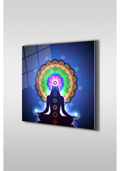 Çakra Kare Cam Tablo