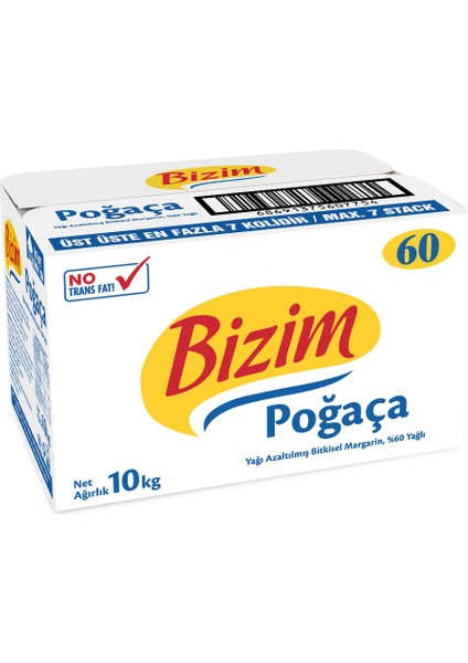 Yazlık Poğaça Yağı %60 1 x 10 kg