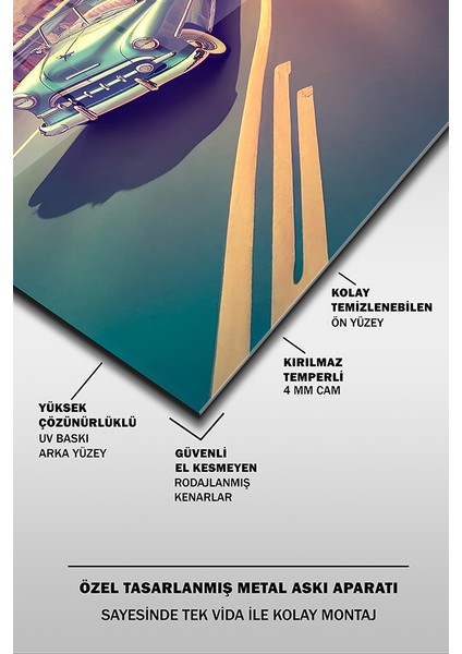 Amerikan Cabrio Tatilde Dikey Cam Tablo fırsatları