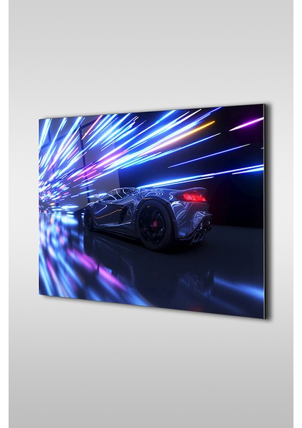 Hızlı Spor Araba Dekoratif Yatay Cam Tablo