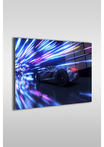 Hızlı Spor Araba Dekoratif Yatay Cam Tablo fiyatları
